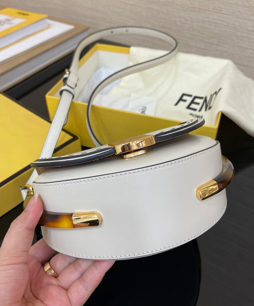 Fendi Moonlight Iconic FF Handbag 8BT346 Cream